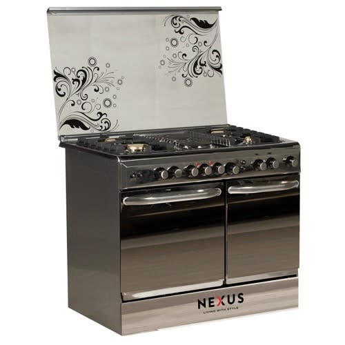 4 Burner + 2 Electric Standing Gas Cooker With Double Oven - 90x60cm - NX-8001S
