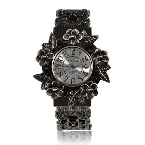 Women's Antique Flower Decorated Watch