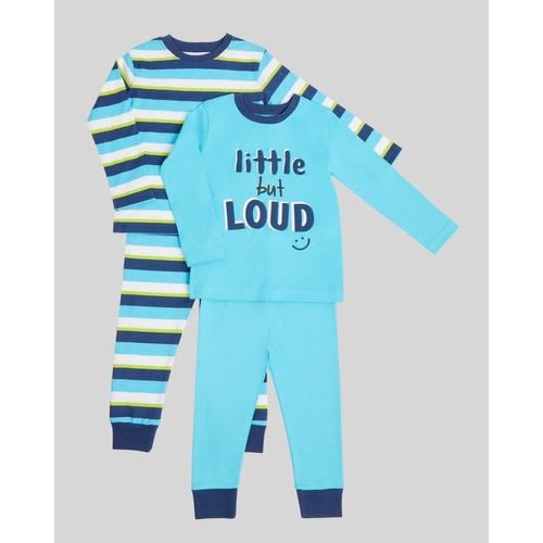 Boys Blue Pyjamas- Pack Of 2
