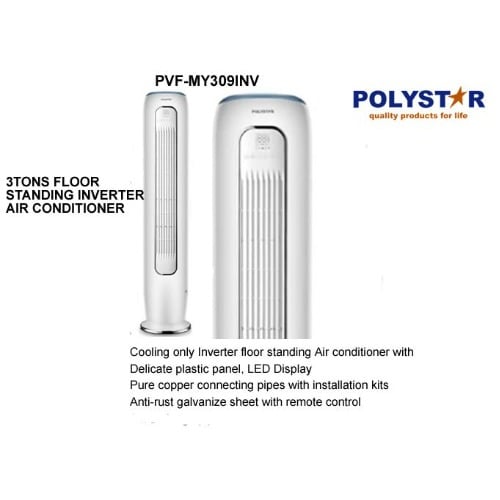 3hp 3 Tonnes Standing Unit Inverter Air Conditioner + Installation Kits - Pvmy-309inv