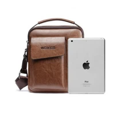 Crossbody Messenger Bag - Brown