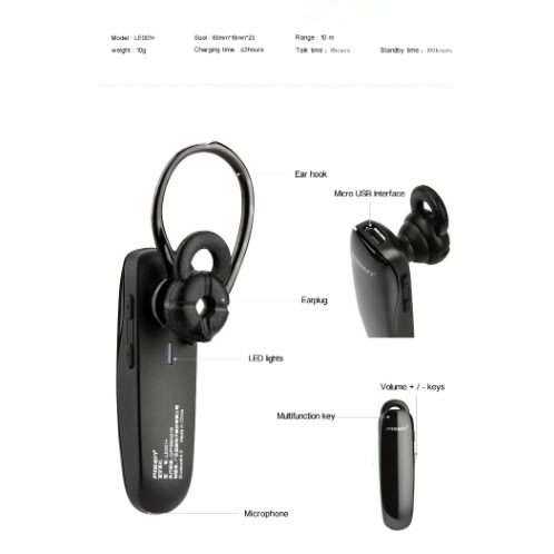 Stereo Bluetooth le001 Headphone - Black