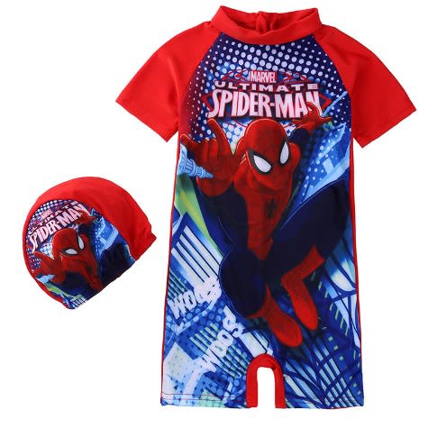 Spiderman Character Boys Jumpsuit Swimwear