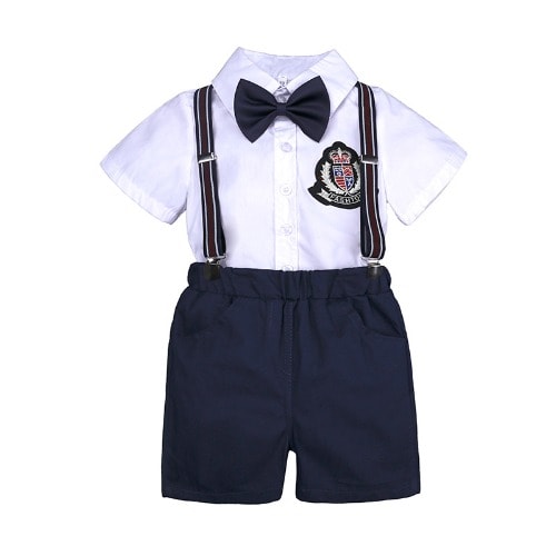 Kids Bow Tie Set- White