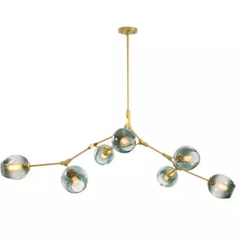 Golden DNA Molecule Chandelier Pendant