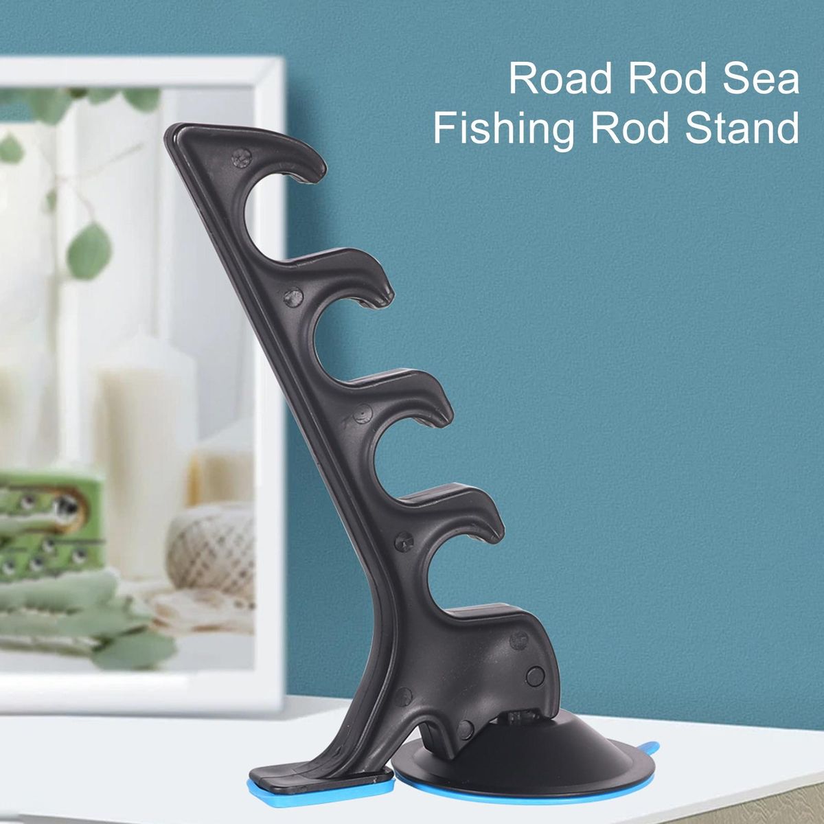 Fishing Pole Rack Tear Resistant Ultralight Rod Holder Black