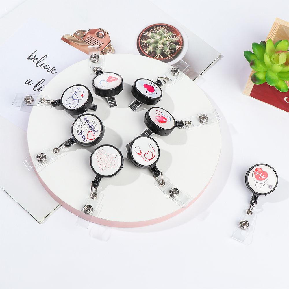 1pc Retractable Nurse Badge Reel Nursing Name Badg