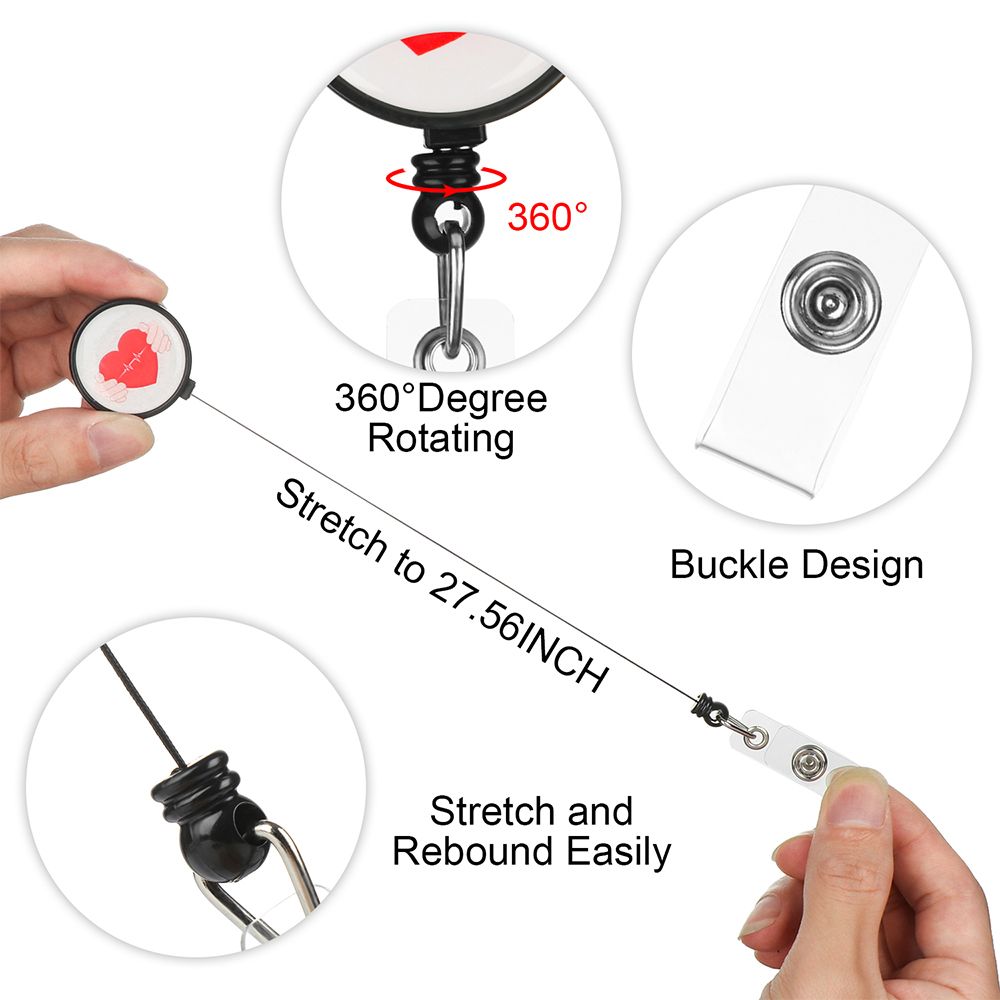 1pc Retractable Nurse Badge Reel Nursing Name Badg