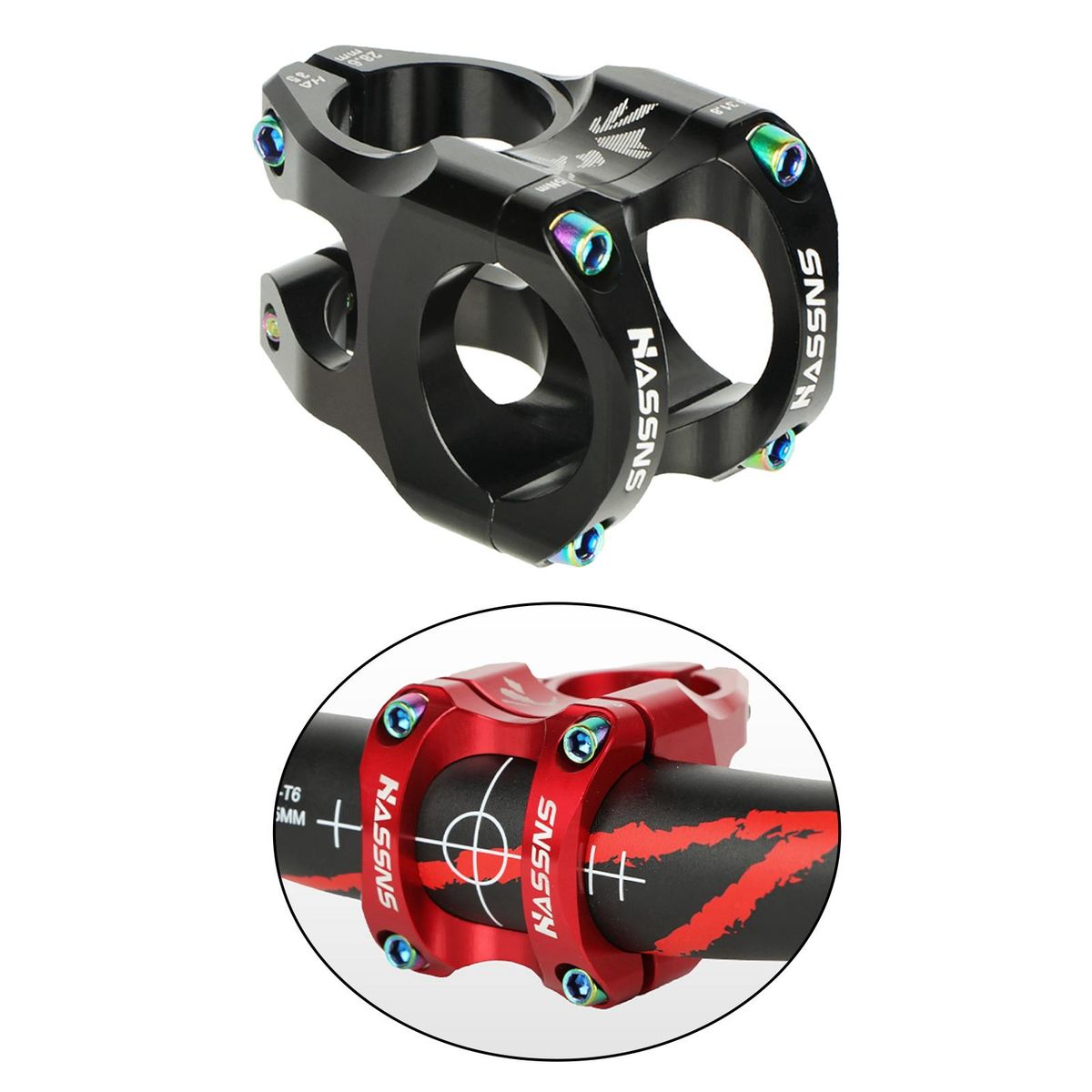 31.8mm/35mm Bike Stem Bicycle Short Stem Replacement For Black