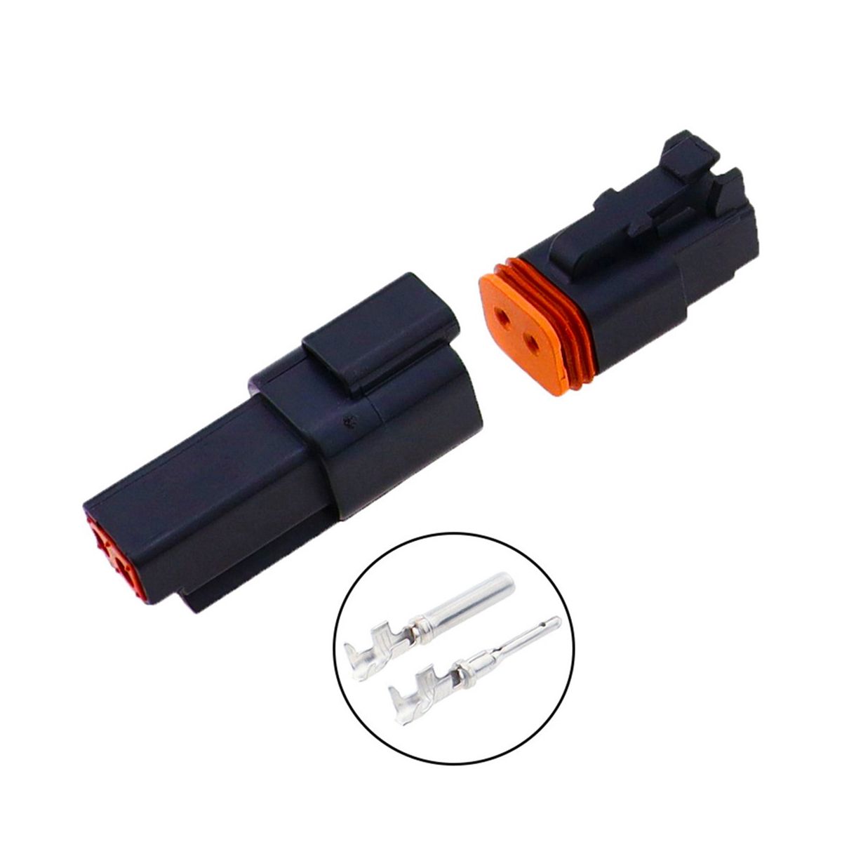 6 Pair DT 2 Pin Pigtail Kit Male Female Connector Adapter Socket Wiring Harness for LED Work Light Bar Accessories
