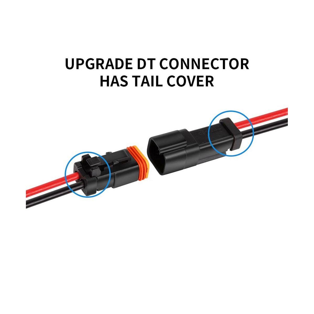 6 Pair DT 2 Pin Pigtail Kit Male Female Connector Adapter Socket Wiring Harness for LED Work Light Bar Accessories