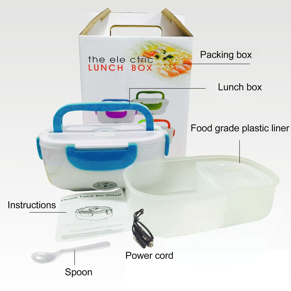 Portable 12/24V Electric Lunch Box For Car And Home 12V Car