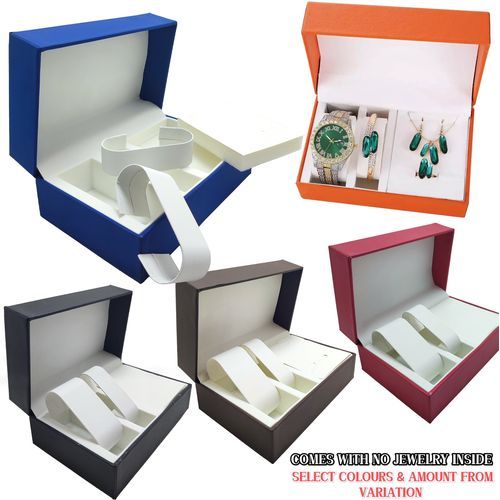 Leather Wrist Watch Set Display Box Organizer Storage Box Jewelry Set Gift Box