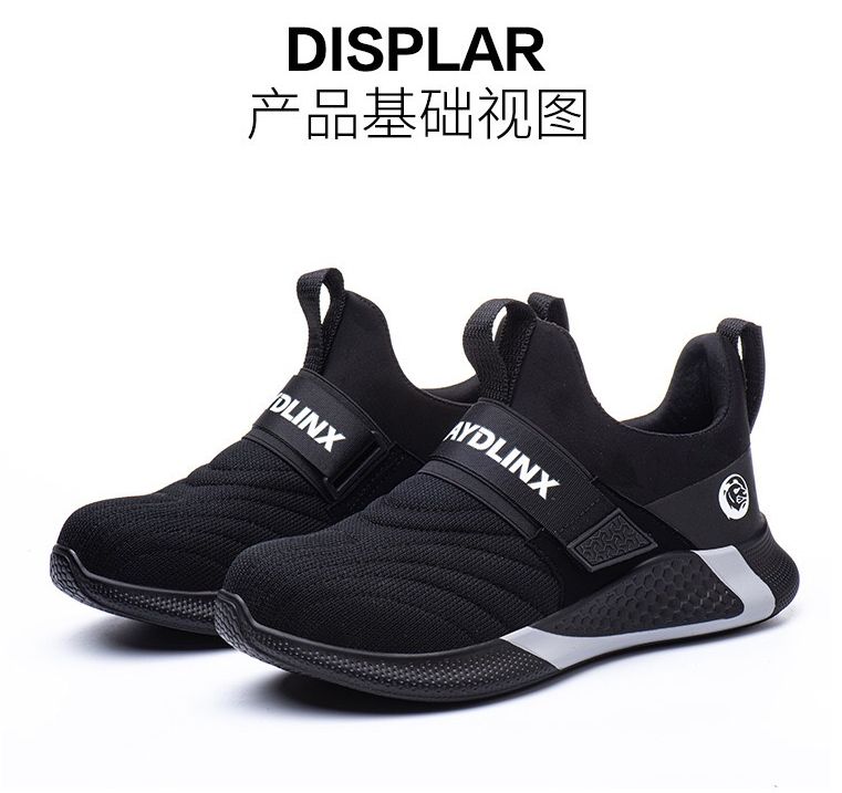 Breathable Mesh Safety Shoes Men Light  Steel Toe Work Boots