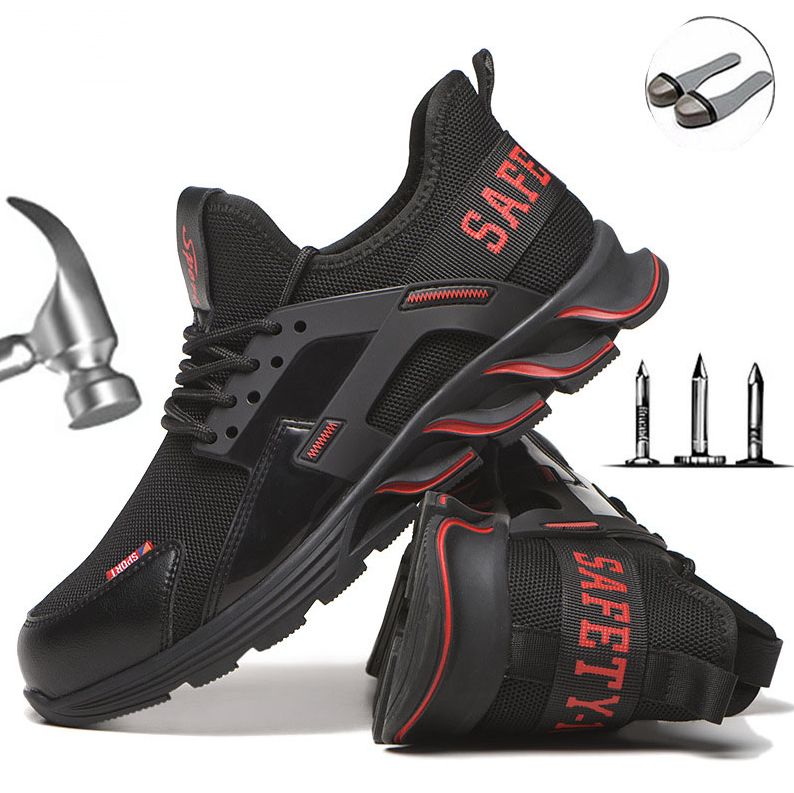 Steel Head Men's Outdoor Breathable Work Shoes Safety Shoes