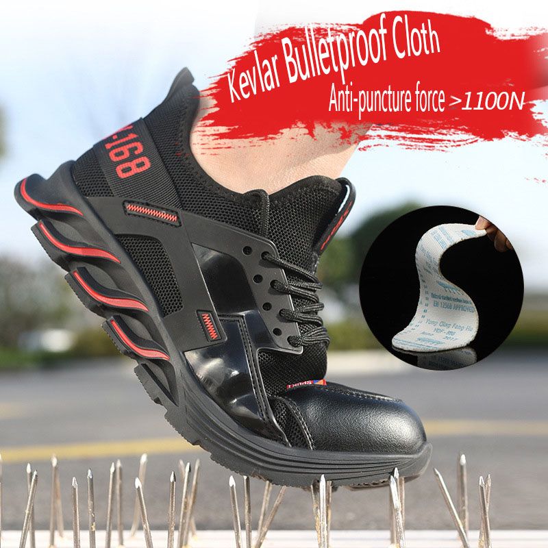 Steel Head Men's Outdoor Breathable Work Shoes Safety Shoes