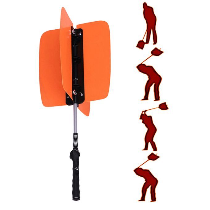 Golf Swing Fan Resistance Trainer Swing-Power Skill Practice Orange