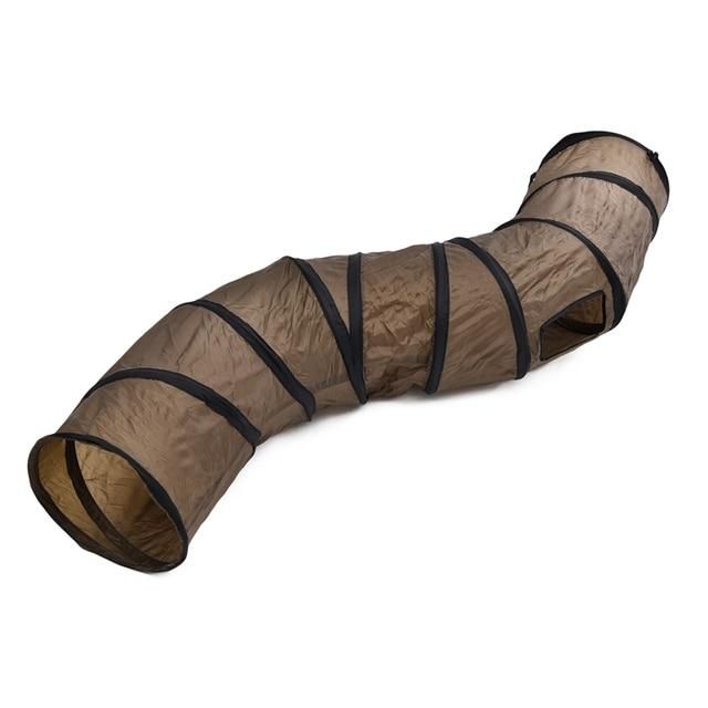 S shape Pet Funny Toy Foldable Pet Cat Tunnel Play Tubes Balls House Toys Puppy Rabbit Play Dog Tunnel Tube