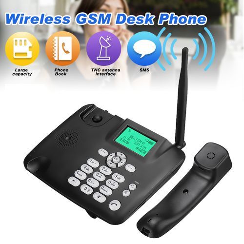 Protable Wireless GSM Desk Phone QuadBand SIM Card Mobile Desktop Telephone New