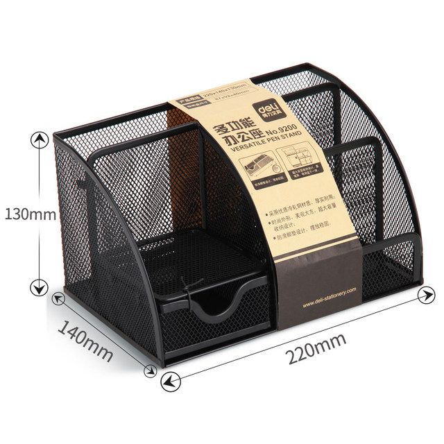 Metal Mesh Pen Holder Desktop Storage Box Pen Holder