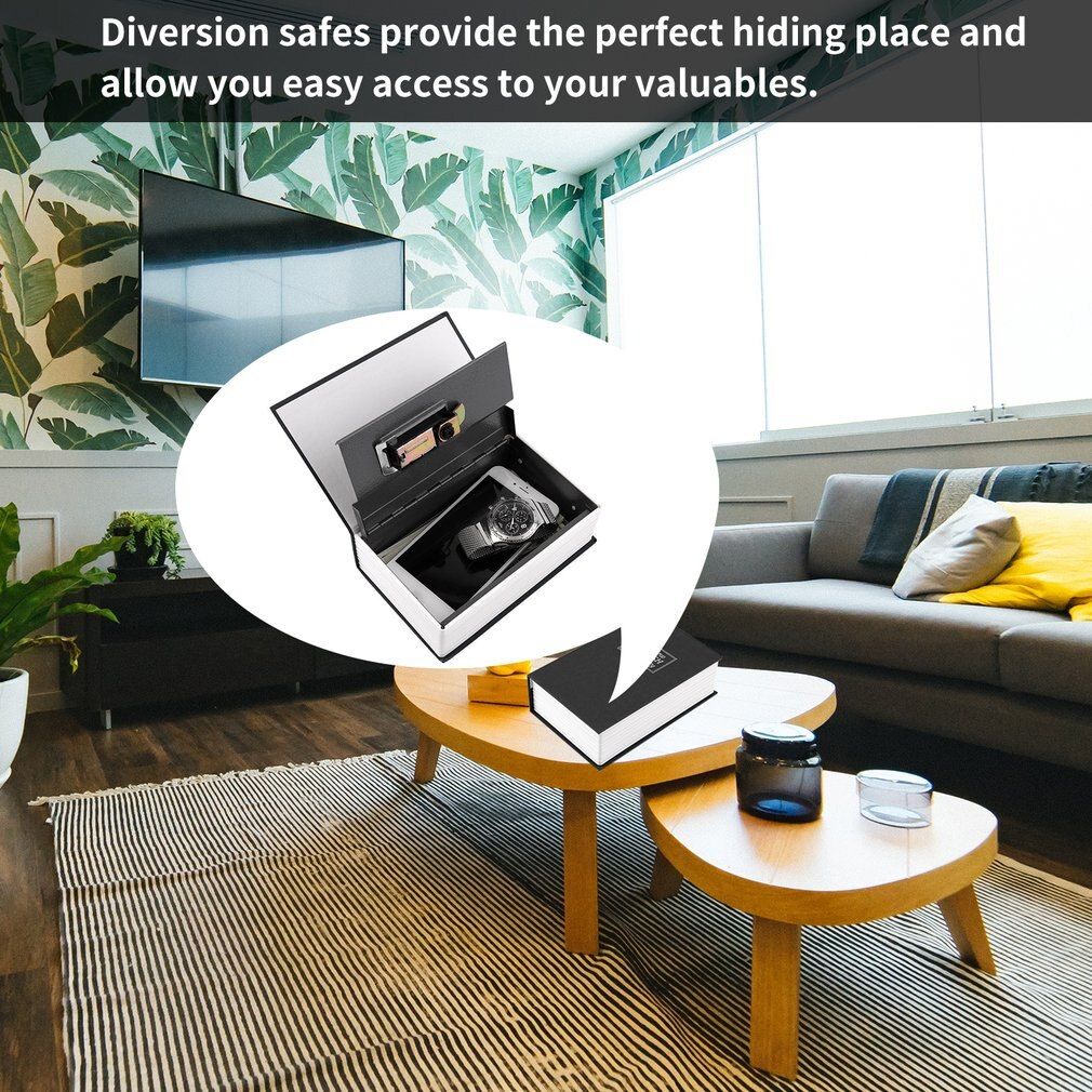 Safe Box Secret Book Safe Money Hidden Box Security Outdoor Rock Safe Cash Money Coin Key Box Storage Jewellery Password Locker