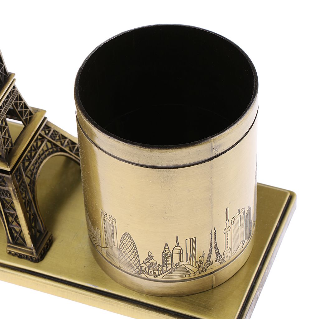 Handcraft Pen Holder France Traveling Souvenir Gift Metal  Tower Model