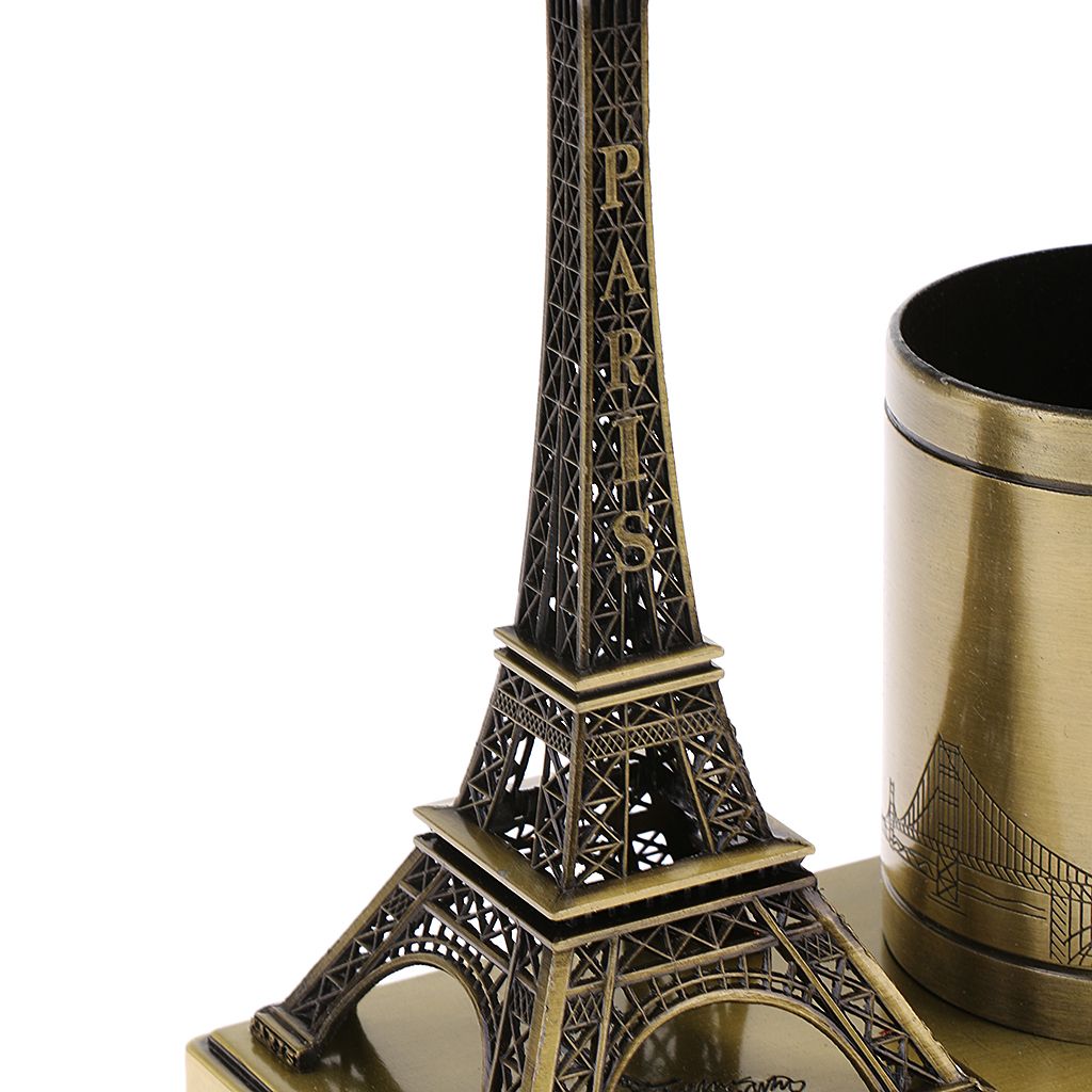 Handcraft Pen Holder France Traveling Souvenir Gift Metal  Tower Model