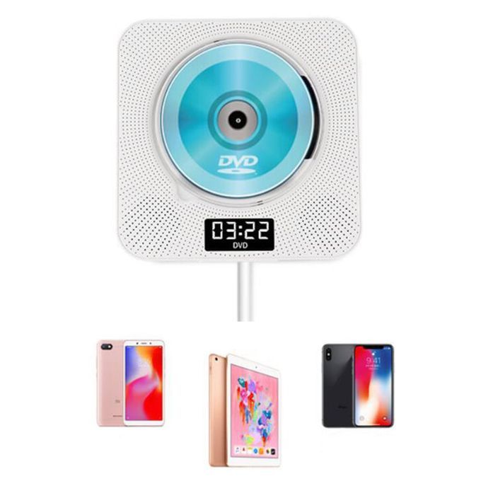Home CD Player Bluetooth Speaker Tabletop Wall Mounted 110v Plug Pink