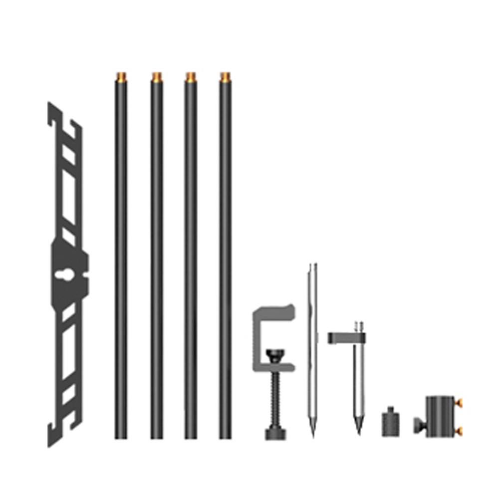 Camping Storage Rack Aluminum Alloy Lantern Stand Adjustable Cookware Clothes Hanger Desk Mount Storage Organizer for Outdoor Camping Picnic Fishing BBQ