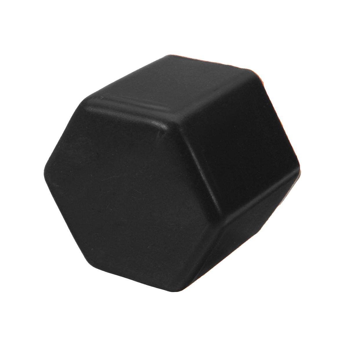 20Pcs 17/19/21mm Silicone Wheel Lug Nut Bolt Hub Screw Cover Tyre Protective Cap Black