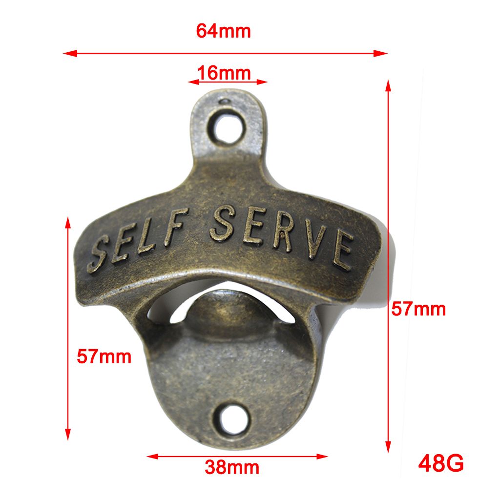 Crafts  4-Piece Bottle Opener, Wall Mount Wall