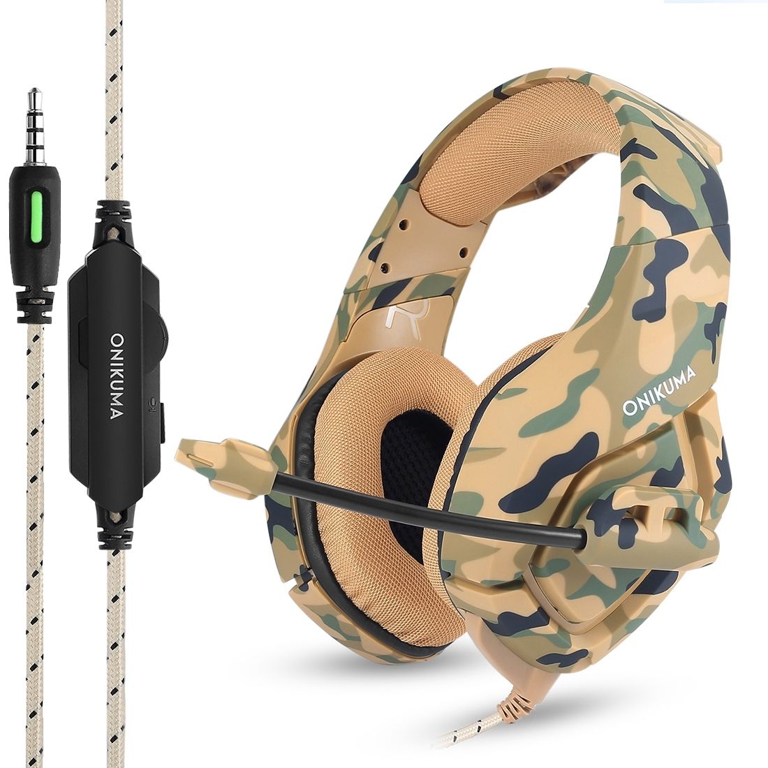 K1 Deep Bass Noise Canceling Gaming Headphone With Microphone, For PS4, Smartphone, Tablet, PC, Notebook