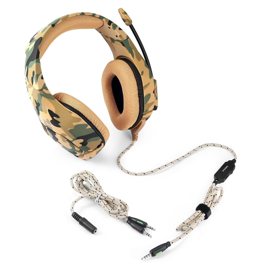 K1 Deep Bass Noise Canceling Gaming Headphone With Microphone, For PS4, Smartphone, Tablet, PC, Notebook