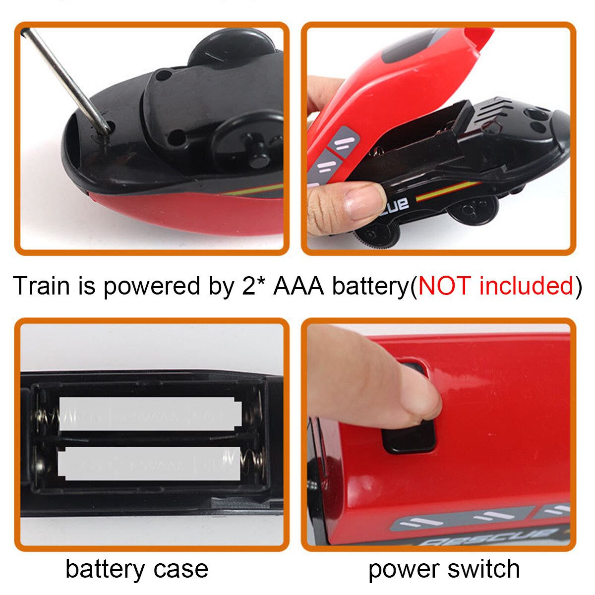 66/92PCS Electric Train Tracks Toy Set Rescue//Engineering/City Train City Train 66Pcs
