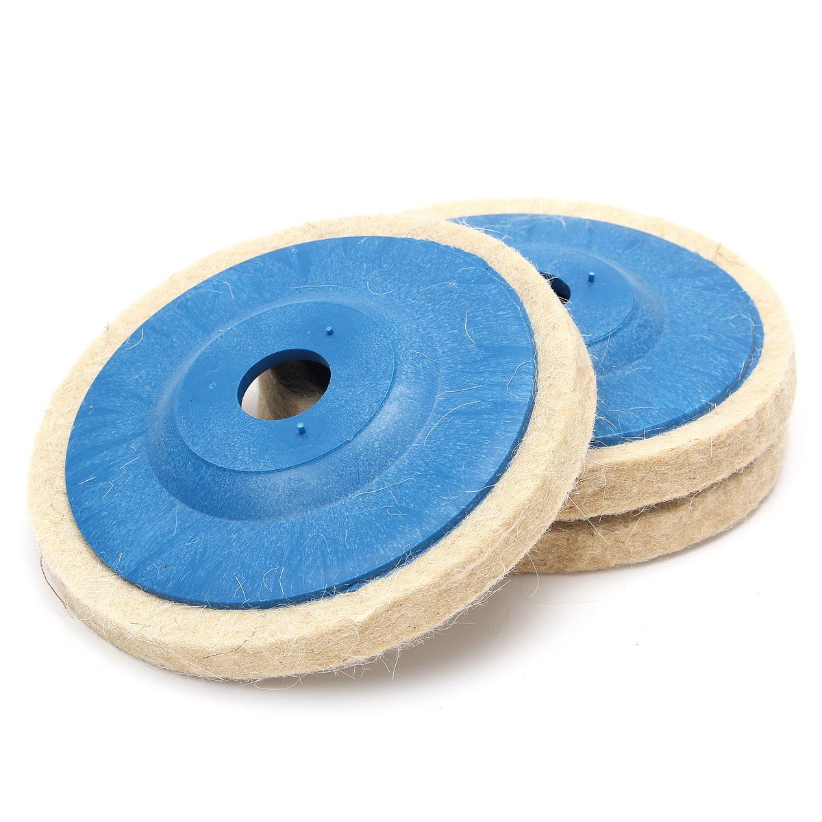 24Pcs 100mm 4 Inch Round Grinding Wool Pad Polishing Wheel Felt Buffer Disc Set