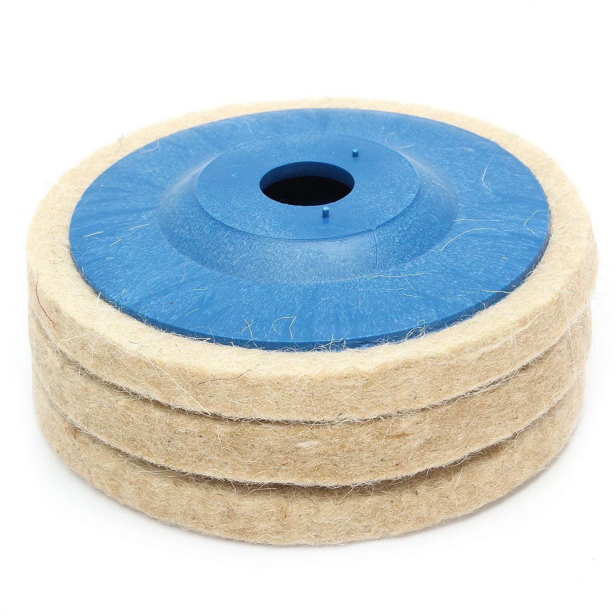 24Pcs 100mm 4 Inch Round Grinding Wool Pad Polishing Wheel Felt Buffer Disc Set