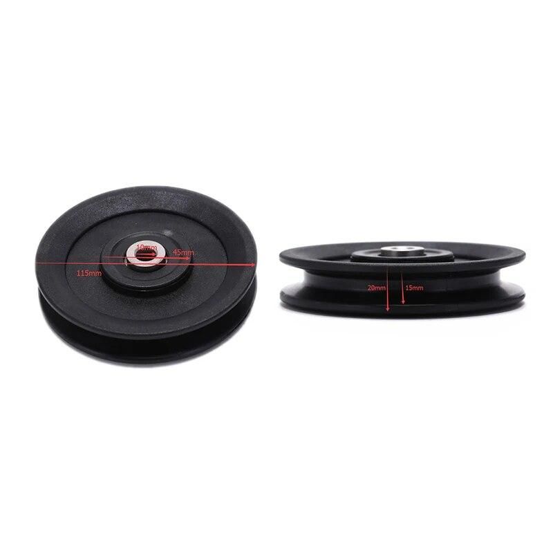 115mm Cable Gym Universal Fitness Equipment Part High Quality Bearing Pulley Wearproof Nylon Bearing Pulley Wheel