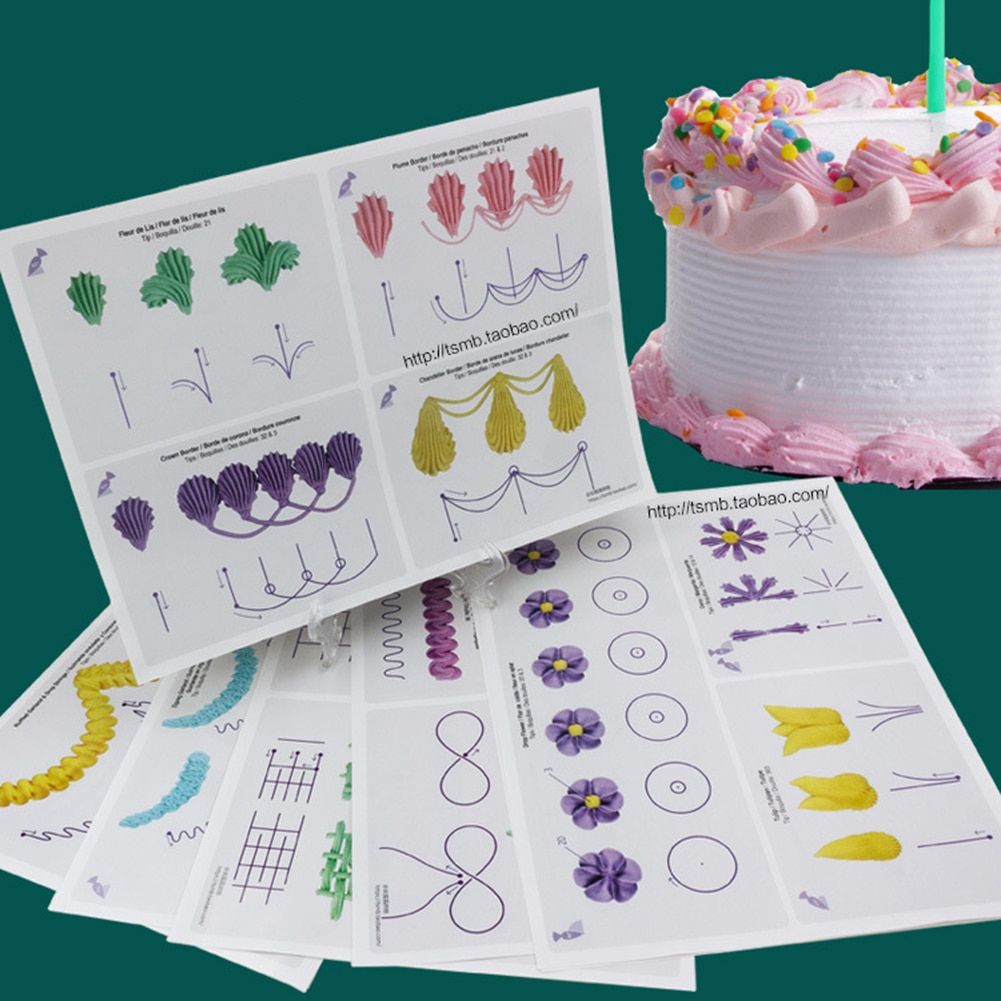 23pcs Set Cake Icing Piping DIY Practice Drawing Board