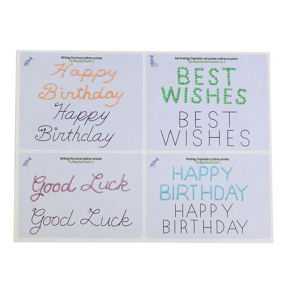23pcs Set Cake Icing Piping DIY Practice Drawing Board