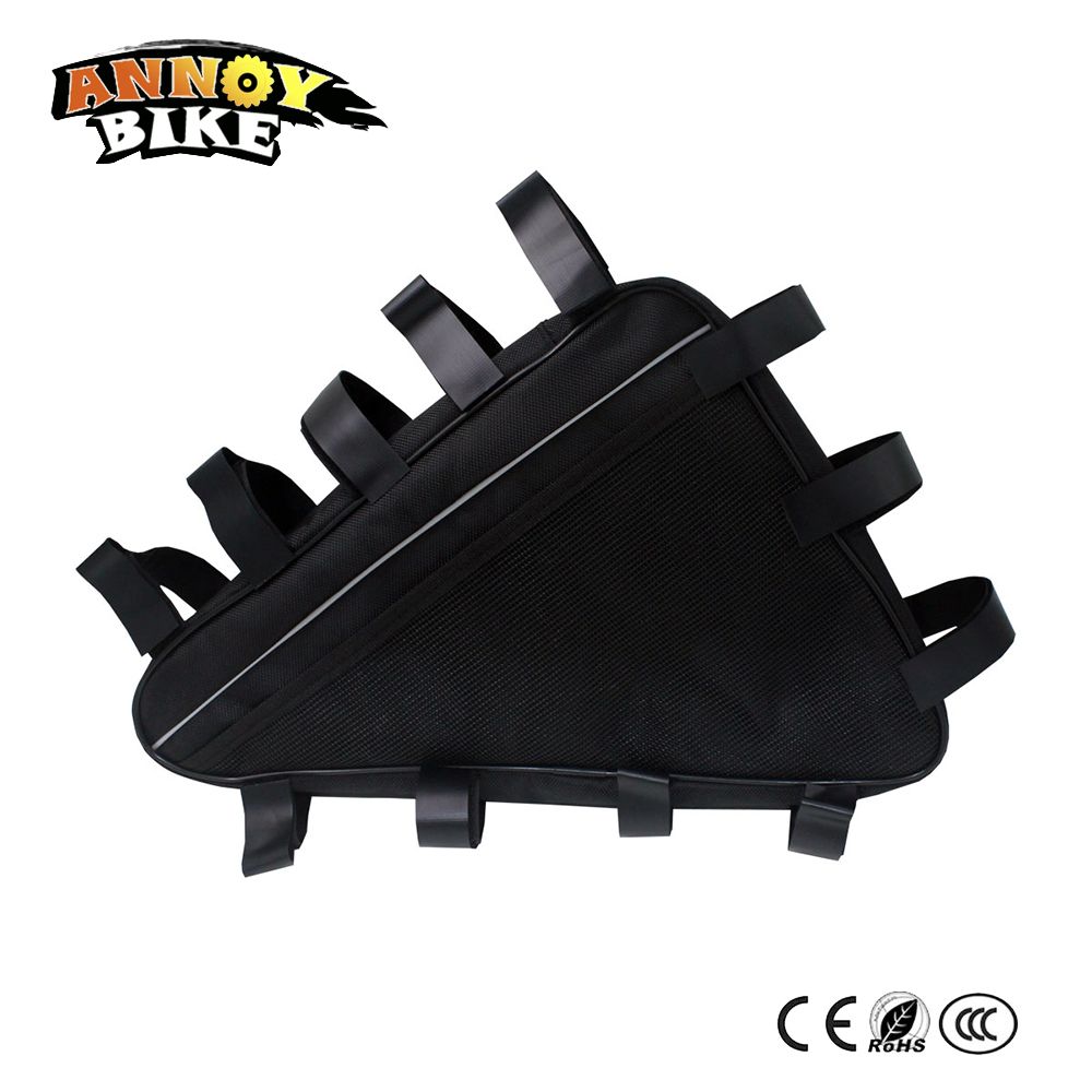MTB Triangle Bike Bag Front Tube Frame Cycling Bicycle Bags Waterproof MTB Road Pouch Holder Saddle Bicicleta Bike Accessories (#693-9BBK 39X34X36cm)