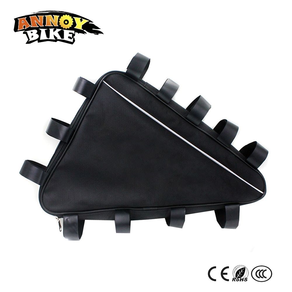 MTB Triangle Bike Bag Front Tube Frame Cycling Bicycle Bags Waterproof MTB Road Pouch Holder Saddle Bicicleta Bike Accessories (#693-9BBK 39X34X36cm)