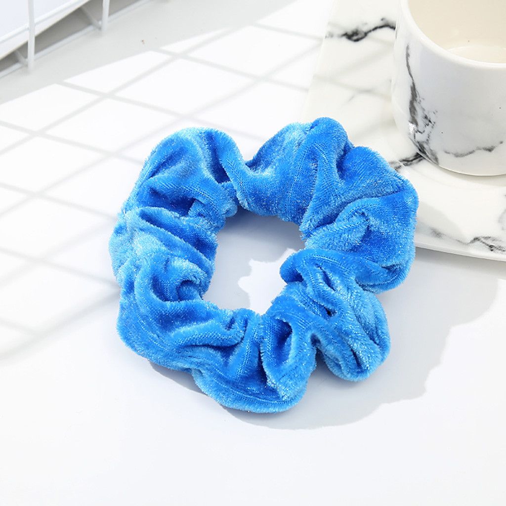40 Pcs Velvet Hair Scrunchie Elastic Hair Bands Solid Color