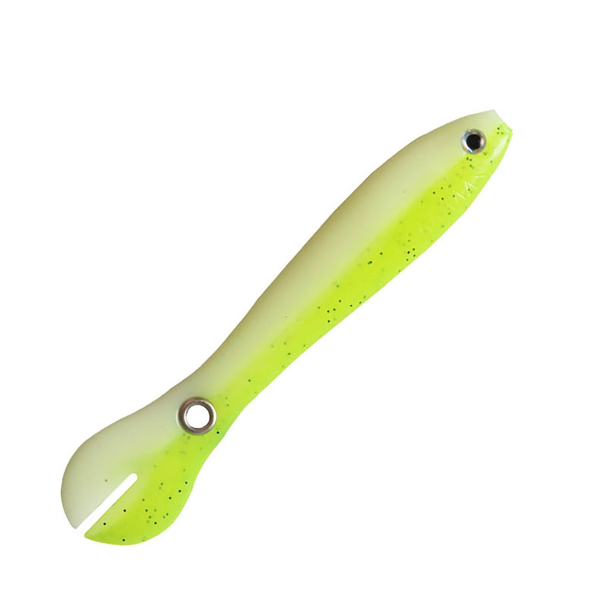 10Pcs?10cm/6g?Loach Shape?3D Fish-Green & White