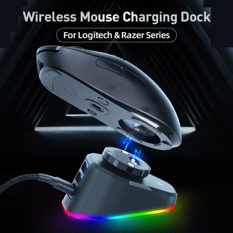 For Logitech G502 / GPW1 / 2 Mice Charge Dock White Stream