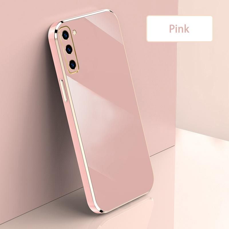 Ultra Thin Plating Phone Case for Samsung Galaxy S21 5G Lens Protection soft Phone Back Cover-Pink