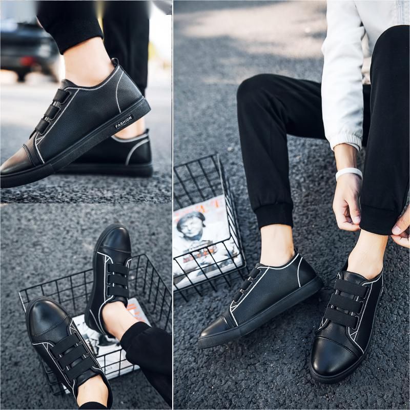 2023 Men Casual Shoes Sneakers Loafers Comfort Walking Shoes - Black
