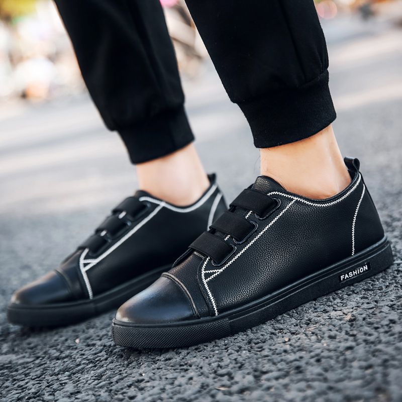 2023 Men Casual Shoes Sneakers Loafers Comfort Walking Shoes - Black