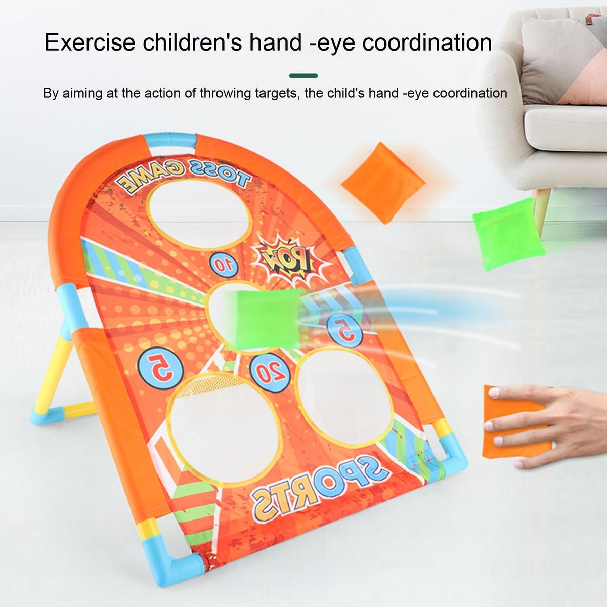 Beanbag Throwing Toy Throwing Outdoor Game Corn Hole Toy Orange