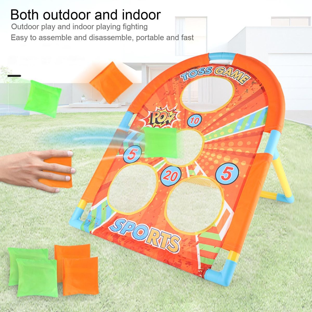 Beanbag Throwing Toy Throwing Outdoor Game Corn Hole Toy Orange