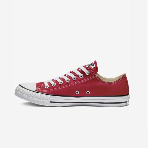 Men's Canvas Low Top Sneakers -Red